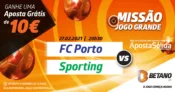 Missão Jogo Grande: aposta grátis de 10€
